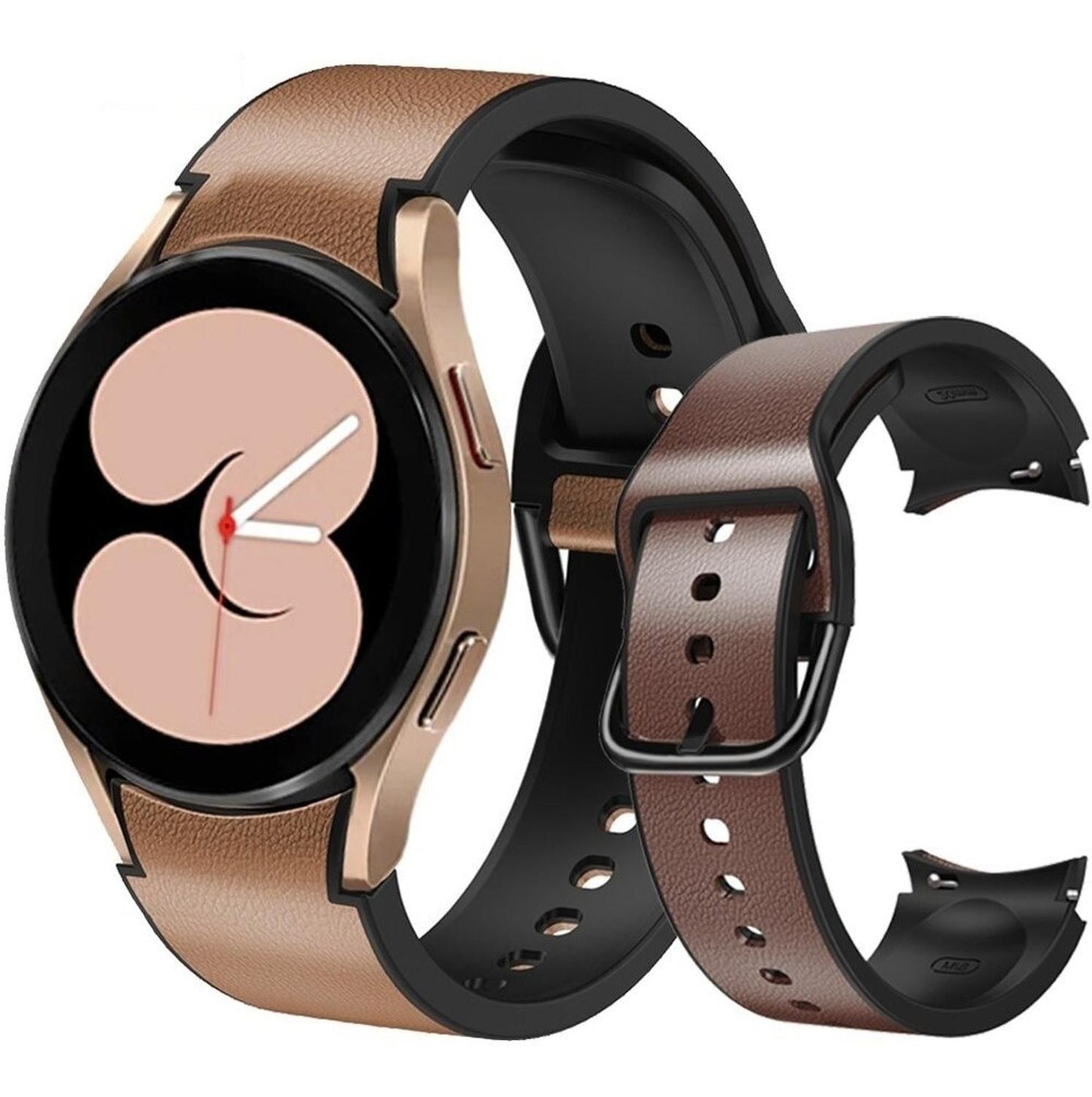 Correa Cuero + Silicona Para Samsung Galaxy Watch 4/watch 5/ Watch 6