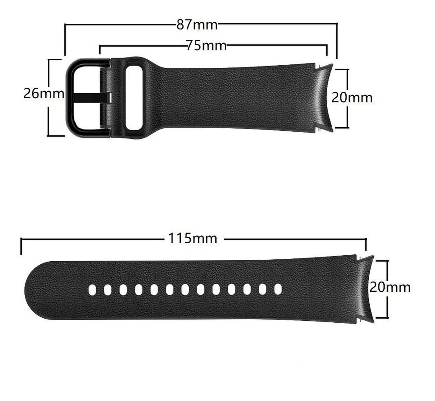 Correa Cuero + Silicona Para Samsung Galaxy Watch 4/watch 5/ Watch 6