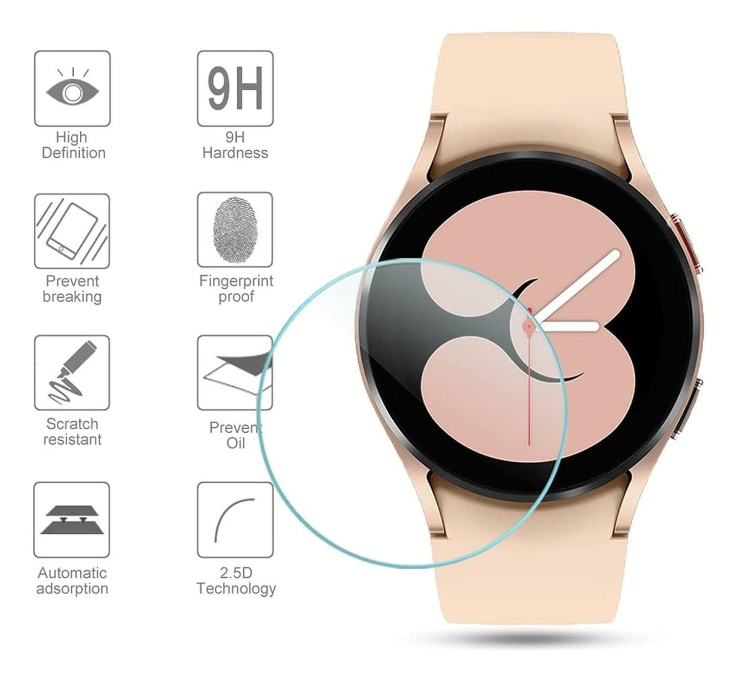 Lamina Mica Hidrogel Para Samsung Watch 5 De 40 / 44mm