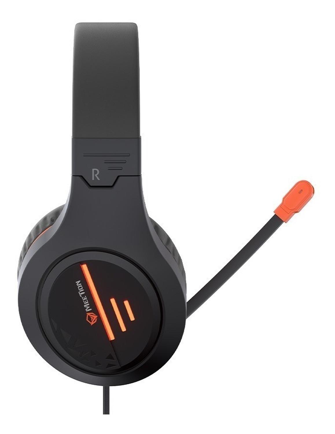 Audifonos Gamer Meetion Mt-hp021 Negro Y Naranja Micrófono