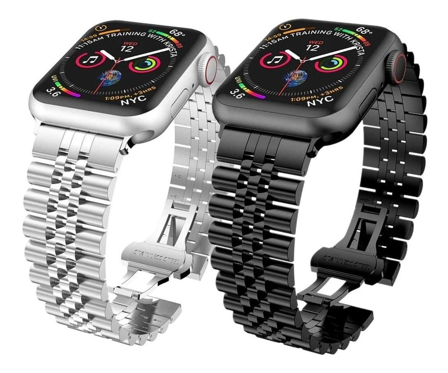 Correa Para Apple Watch Metálica Acero Inoxidable +ajustador