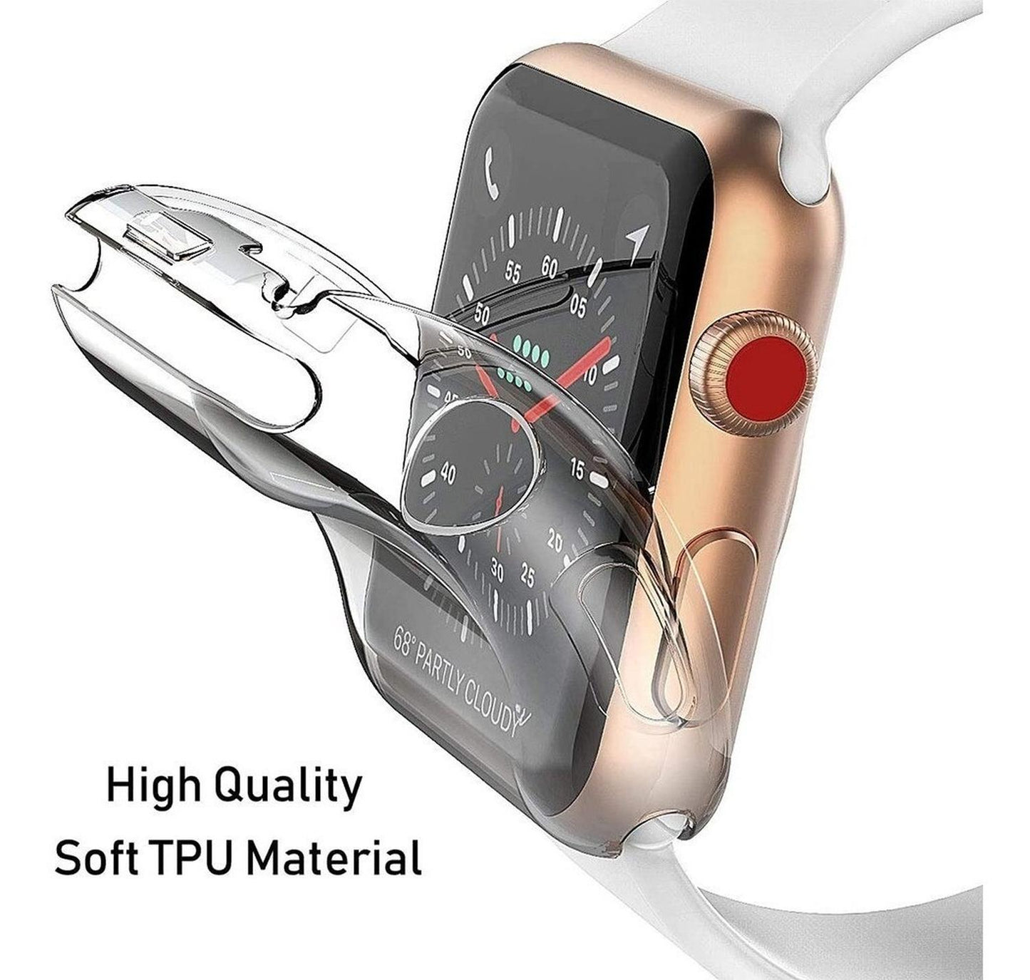 Carcasa Para Apple Watch 44 Mm Gel Transparente