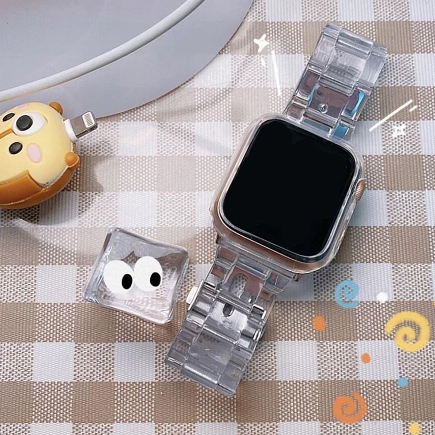 Correa Transparente Para Apple Watch 42/44/45mm De Colores